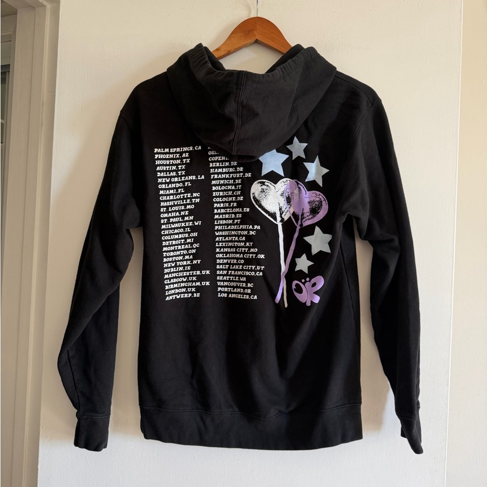 Olivia Rodrigo OR Black Purple ‘GUTS World Tour’ Hoodie size Small EUC - Picture 5 of 6